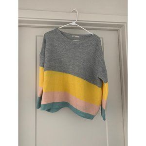 Womens Multi color Pullover Sweater One Size